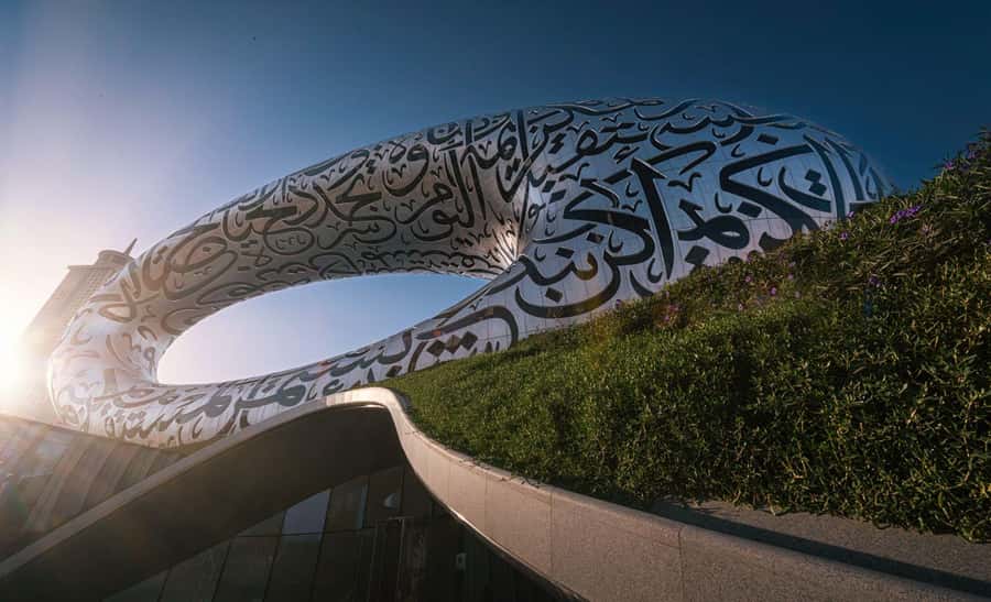 From Abu Dhabi: Dubai City Tour with Frame & Abra Boat Ride - The Museum of the Future photo stop