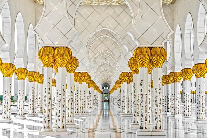 From Abu Dhabi: Grand Mosque, Qasr Al Watan Palace & Etihad Tower - The Corniche and Emirates Palace photo stop
