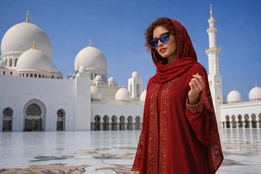 From Abu Dhabi: Half-Day Sheikh Zayed Mosque Guided Tour - The carpet, chandeliers, and interior details