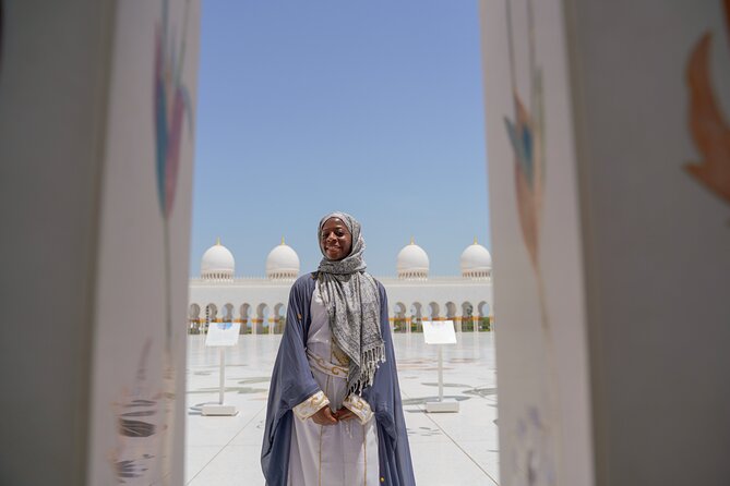 From Dubai: Abu Dhabi Full-Day Trip with Louvre & Grand Mosque - Sheikh Zayed Grand Mosque: one hour of white marble and light