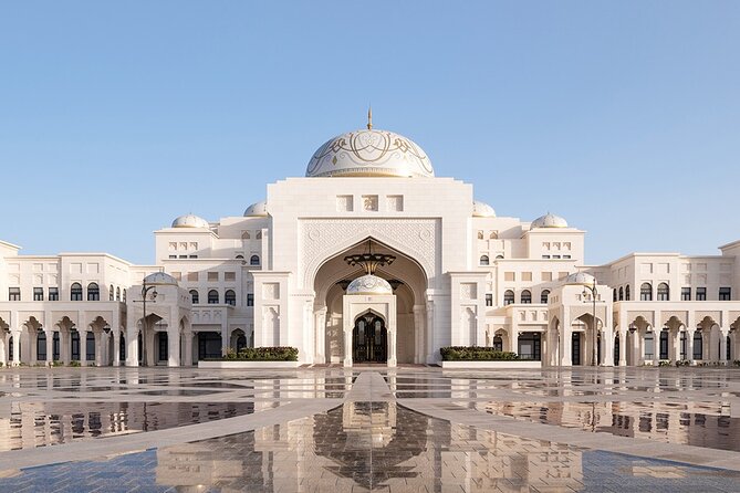 From Dubai: Abu Dhabi Heritage Tour, Qasr Al Watan, Grand Mosque - Yas Island and the Ferrari World photo stop