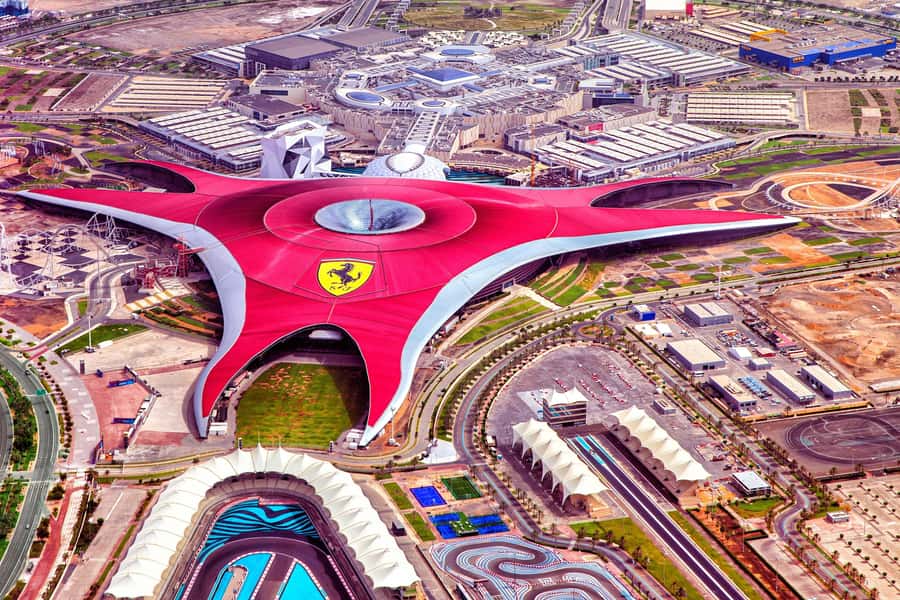 From Dubai: Sheikh Grand Zayed Mosque & Ferrari World Trip - From Dubai to Abu Dhabi in an air-conditioned vehicle
