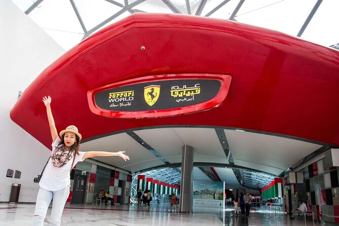 From Dubai: Sheikh Zayed Mosque and Ferrari World Entry Ticket - What the $153.50 price really covers