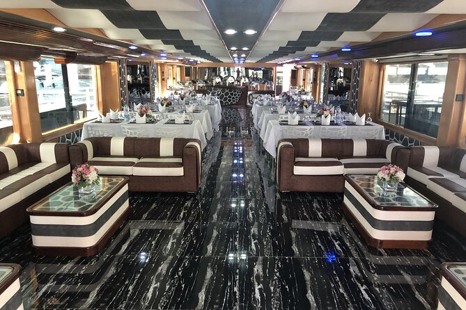 Lotus Mega Yacht Luxury Cruise with Live DJ, Dinner & Transfers - Palm Jumeirah and Atlantis The Palm