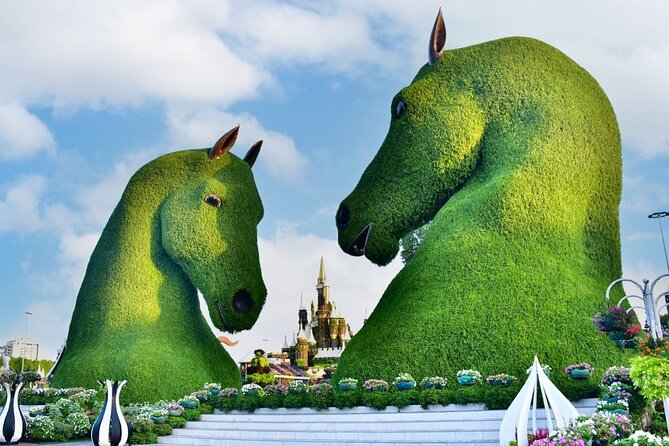 Miracle Garden and Global Village Ticket in Dubai with Transfer - Miracle Garden: 90 minutes among flower-built structures
