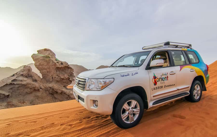 Mleiha Desert Safari with Sandboarding, Stargazing & Dinner - Dune bashing: exciting, short, and not for everyone