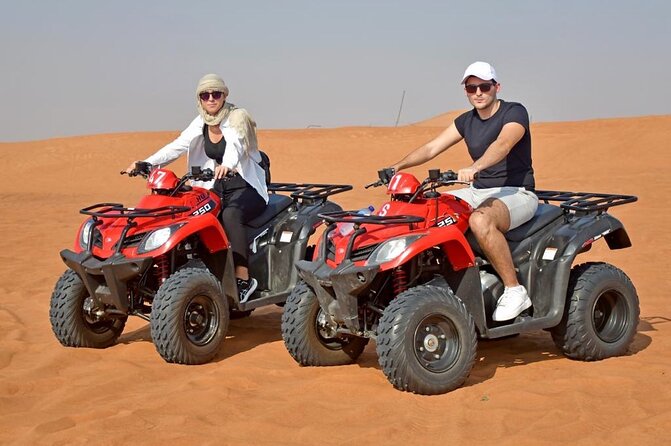 Morning Desert Safari Quad-bike camel ride Sand Surfing in Dubai - Key points at a glance