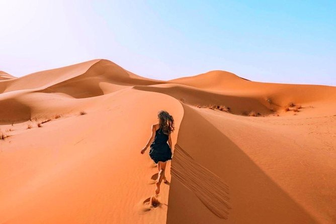 Morning Desert Safari with Quad Bike, Sand Boarding and Camel Ride - Sandboarding down a red dune
