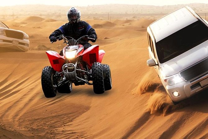Morning Desert Safari with Quad Bike, Sand Boarding and Camel Ride - The high-dune photo stop and sunrise views