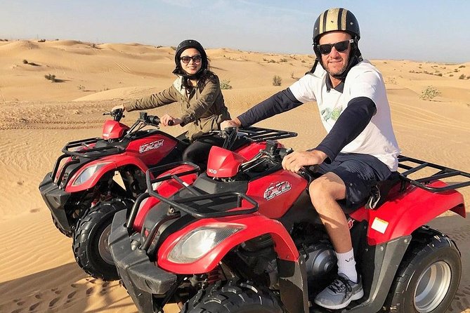 Morning Desert Thrill: Dune Bashing, 30min Quad Bike & Camel Ride - A 30-minute quad-bike session on the red dunes