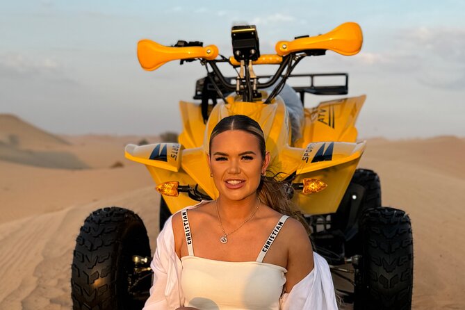 Morning Safari Dune Bashing ATV Bikes Camel Ride Sandboarding - The 20-minute dune-bashing ride
