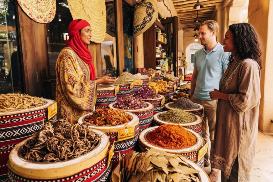 Old Dubai Historic Guided Tour: Creek, Street Food & Souks - Coffee, dates, and photographs inside an Emirati house