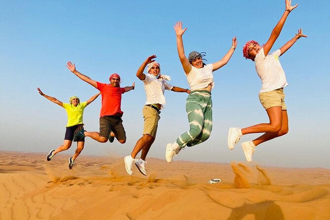Premium Desert Safari Dubai : Dune Bashing, Camel Ride with BBQ - Sandboarding, photos, and the short camel ride