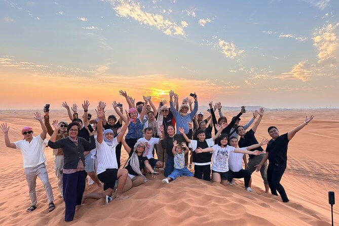 Premium Desert Safari Dune Buggy Camel Ride Sandboard & BBQDinner - Dune bashing, sandboarding, and the high-dune photo stop