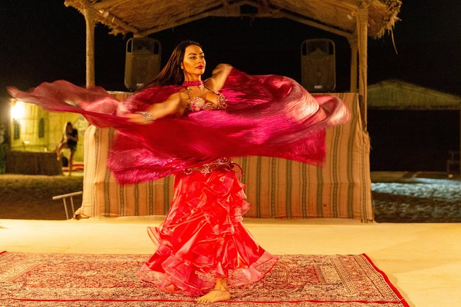 Premium Dubai Desert Safari with BBQ Dinner in the Red Dunes - BBQ dinner, shawarma, and evening entertainment