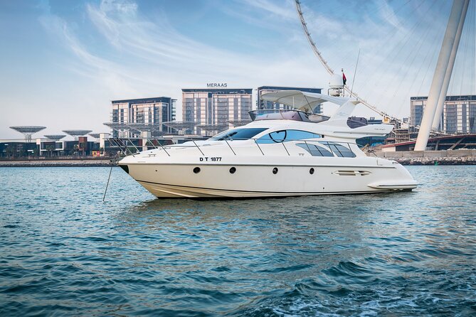 Private Luxury Yacht Cruise for up to 20 people - Bluewaters Island and the giant Ain Dubai wheel