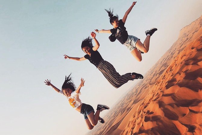 Private Sunrise Desert Safari with Dune Bashing – Morning Tour - Sandboarding gives you a simple, low-cost thrill