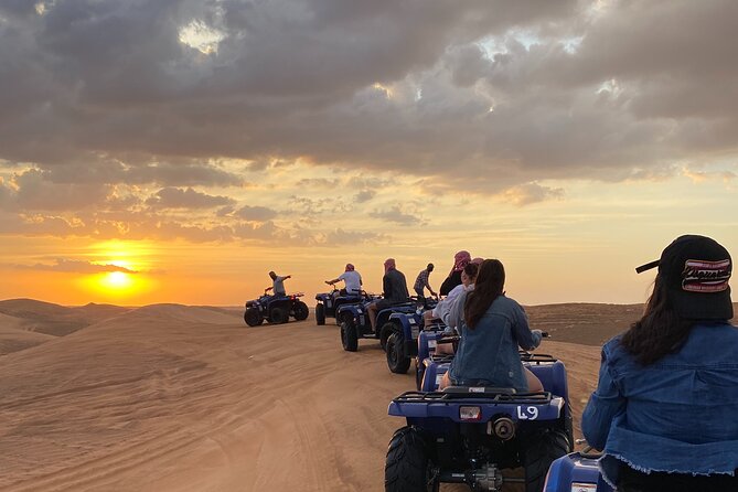 Quad Bike Tour 1 Hr 350 CC Yamaha Sandsurf & Refreshment - Trading Dubai towers for red dunes