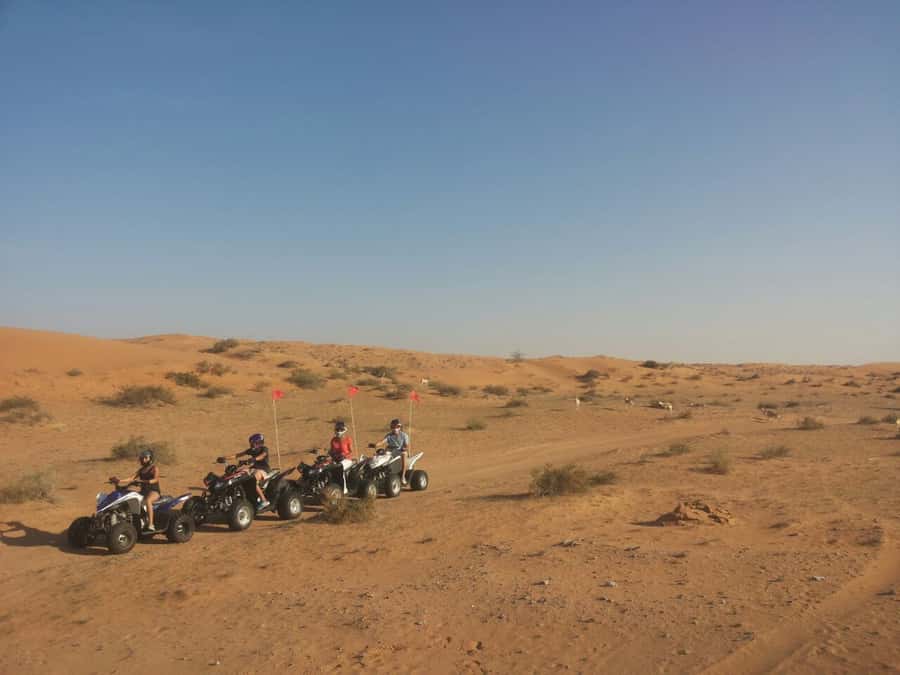 Ras Al Khaimah: Guided Quad Bike Tour - Dinner, local food, and evening entertainment