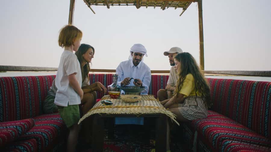 Ras al-Khaimah: House Of Pearls Tour - Leaving Al Rams Marina by traditional boat