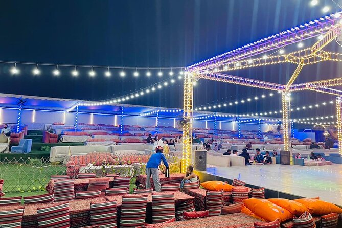 Red Dunes Desert Safari Dubai with Dinner Buffet, Show & Transfer - The camp dinner and evening shows