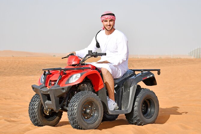 Sunrise Desert safari With Quad bike ride Sandboard & Camel ride - Dune bashing with a professional driver