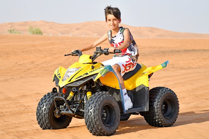 Sunset Desert Safari Quad bike Camel ride Sand Board & BBQ Dinner - Four live shows after dark