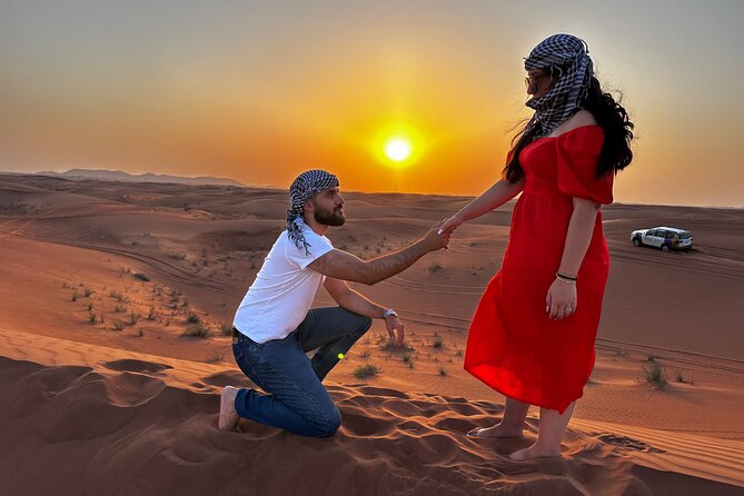 Sunset Desert safari with Camel Ride Sand Board & BBQ Dinner - Sandboarding Without an Extra Charge