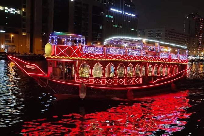 Witness the beauty of Dubai as you embark on traditional Dhow - Tanoura dancing, puppets, and soft music